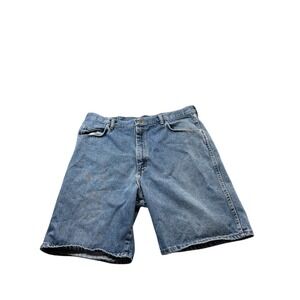Vintage Wrangler Jean Shorts Men's 38 Blue Jorts Carpenter Y2K Cowboy